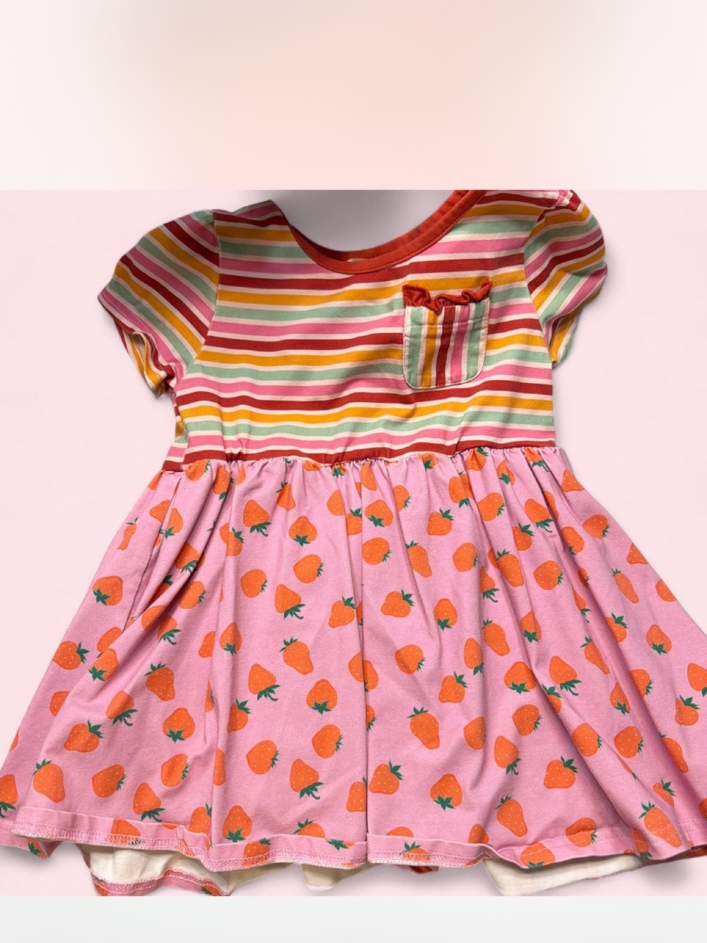 Matilda Jane Pink and Coral Striped Dress
